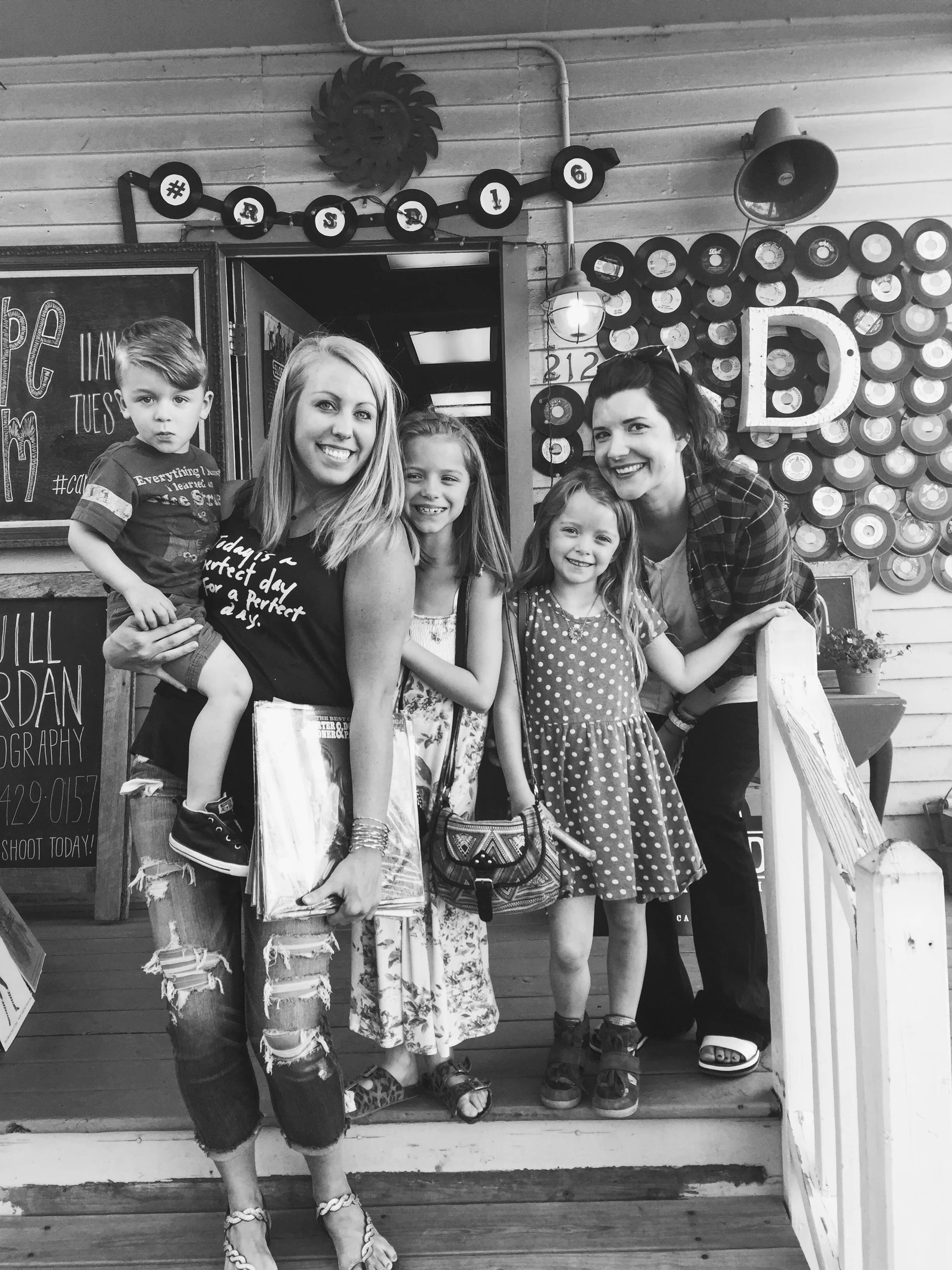  One of our favorite regular vinyl rummagers brought her little ones to help pick out some old soundtracks and enjoy the day with us.&nbsp;