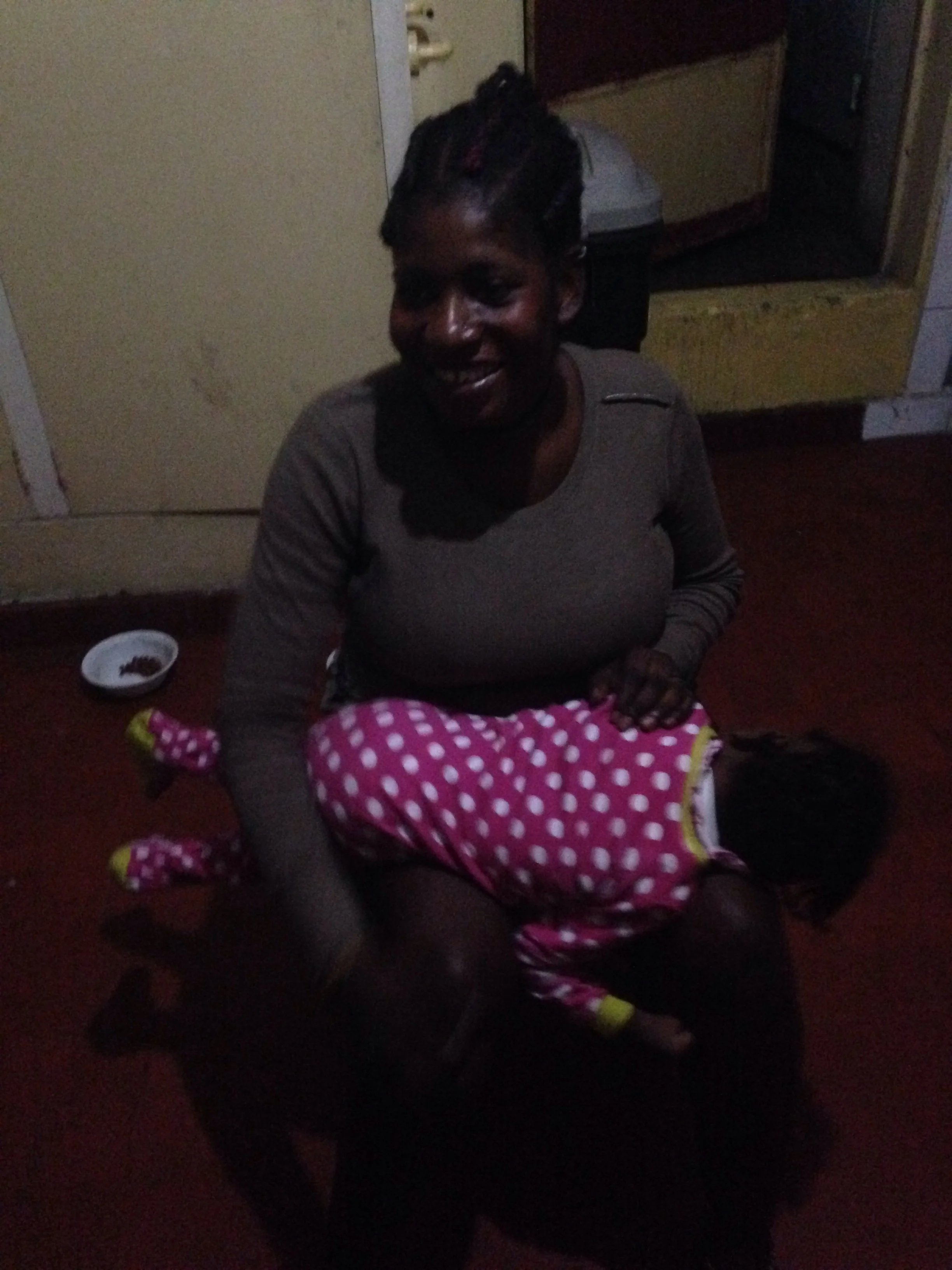 Darlene has the touch. This night she showed me Saraphina can go #2 more easily when laying across her lap. It's beautiful to see their connection.
