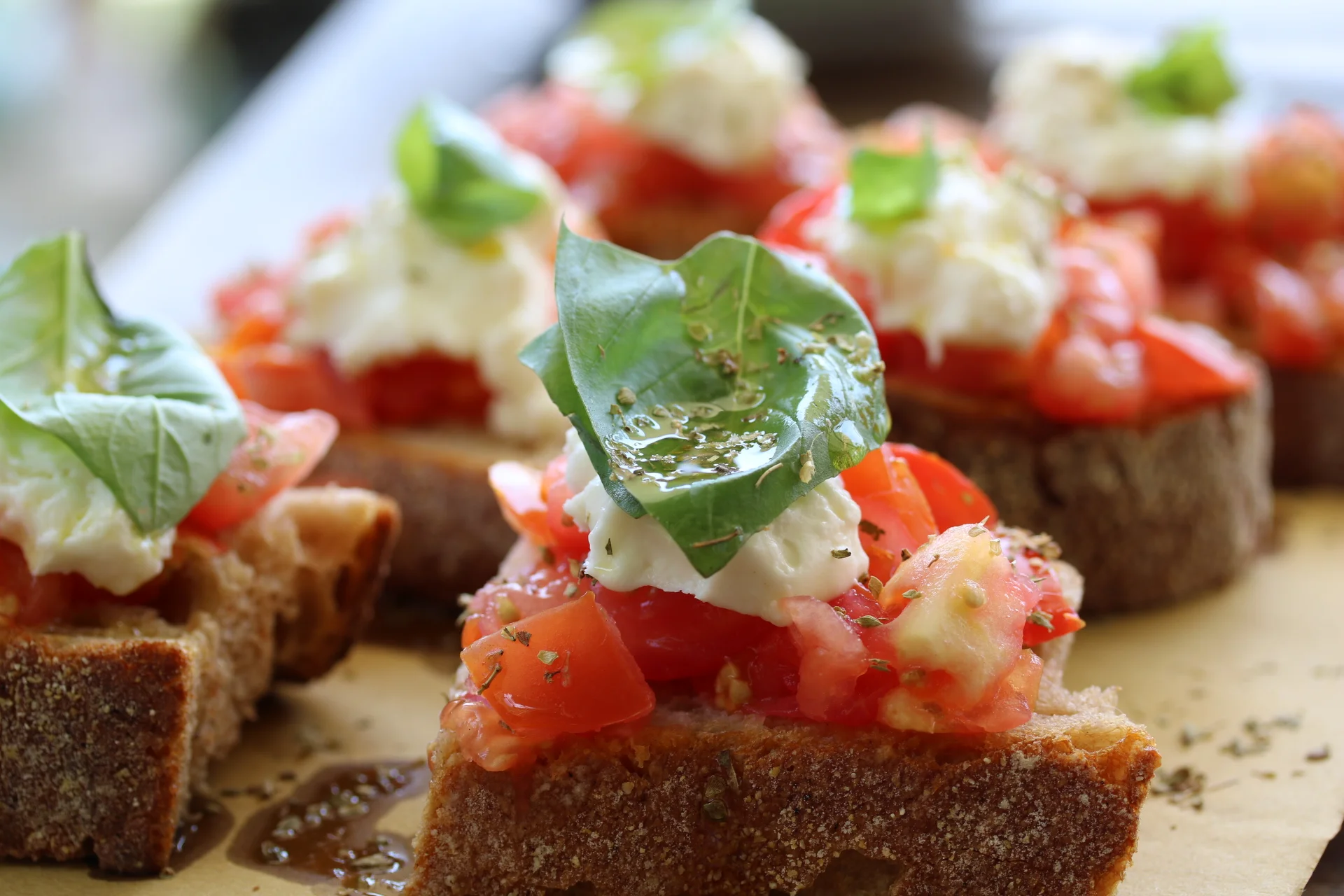 Bruschetta in Cinque Terre, Italy 