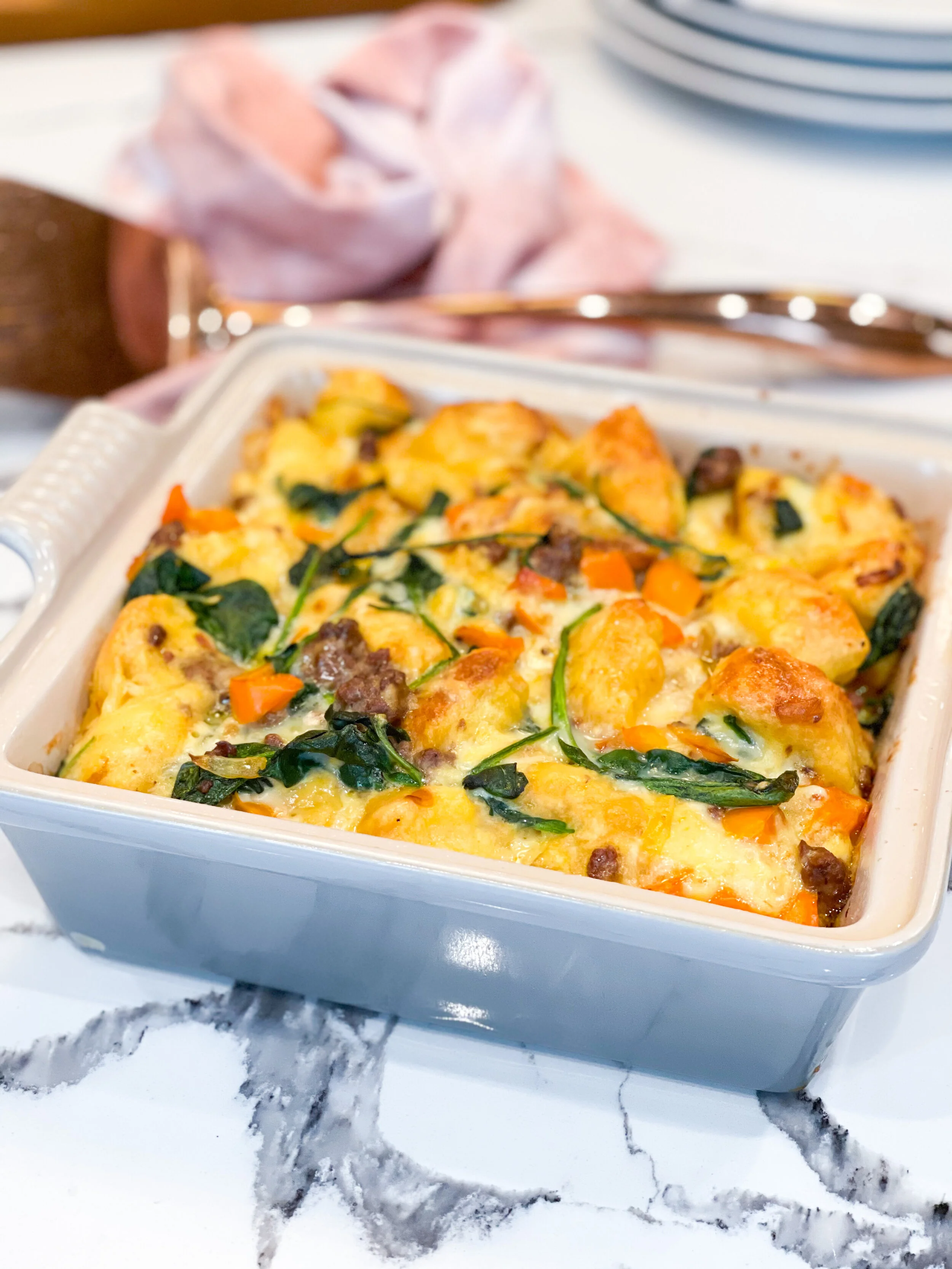 Southwest Croissant Casserole Bake