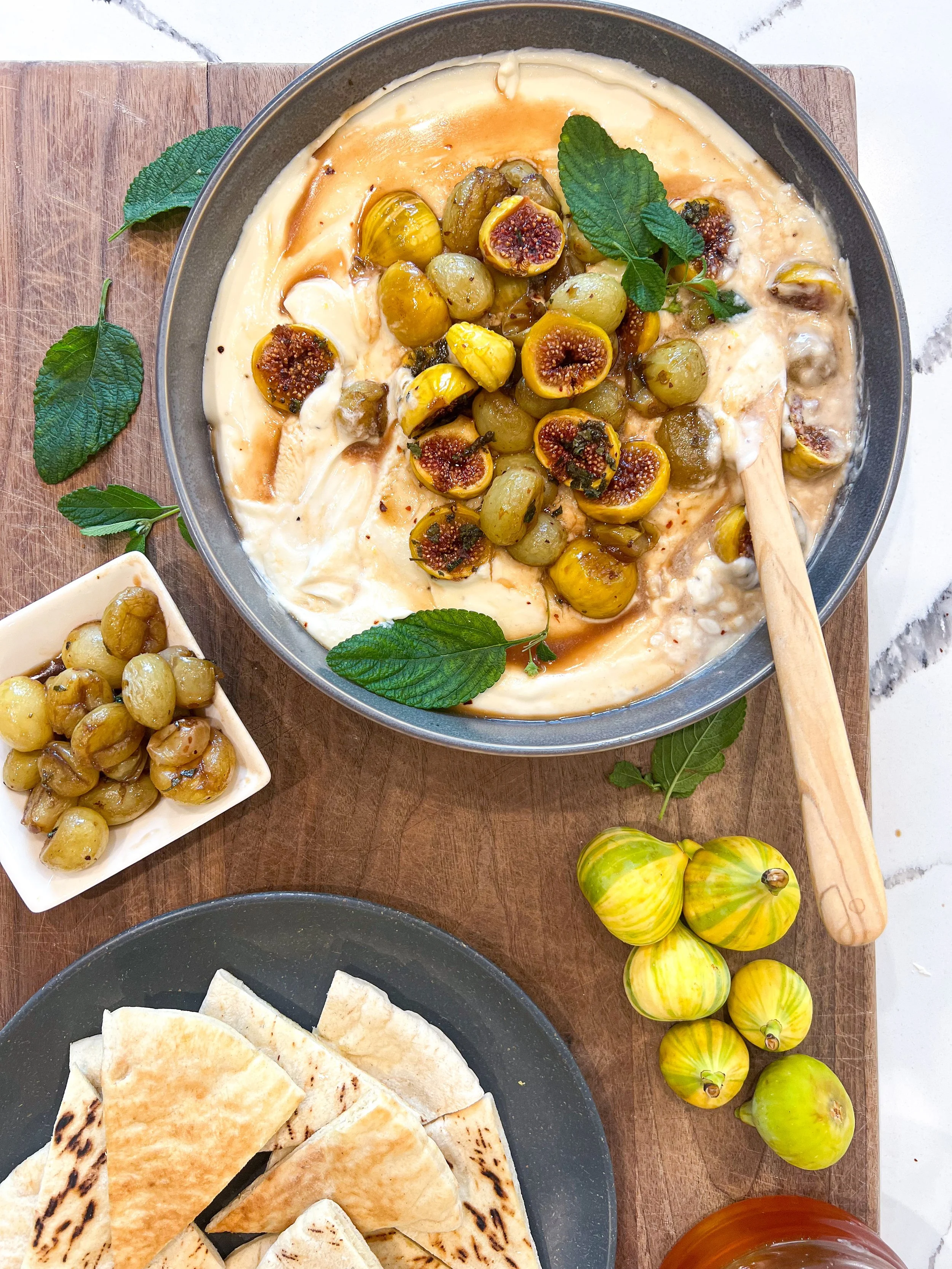 Whipped Feta &amp; Grilled Grapes