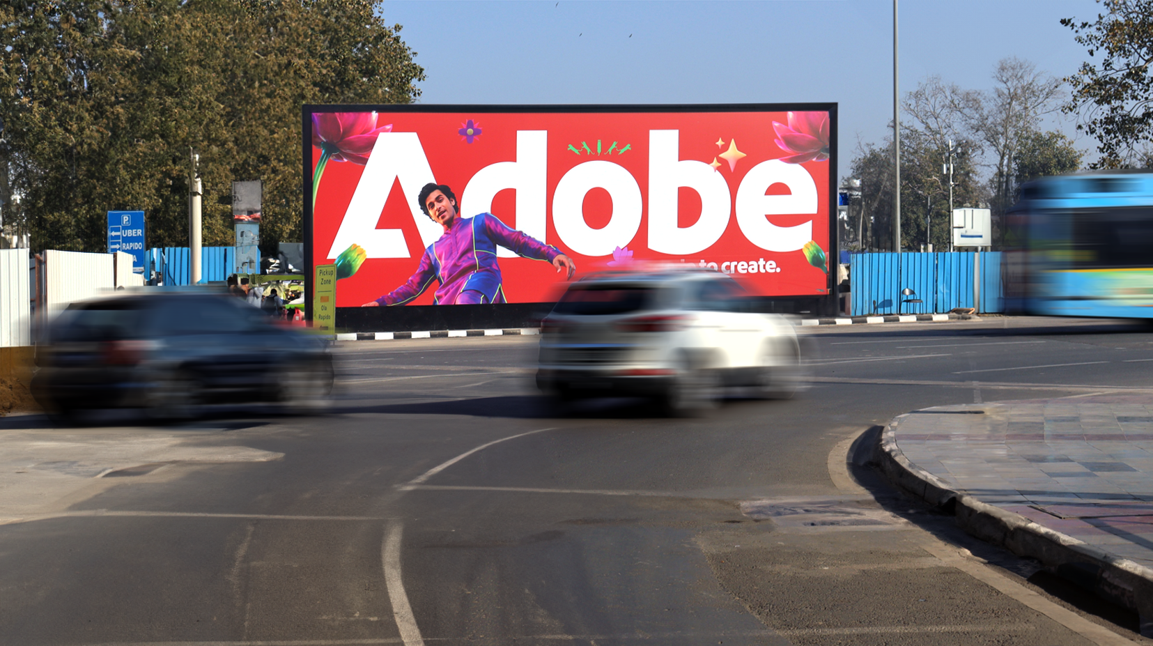 Delhi takeover with Adobe Firefly.