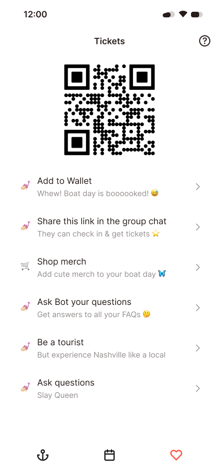 account / ticket & reservation