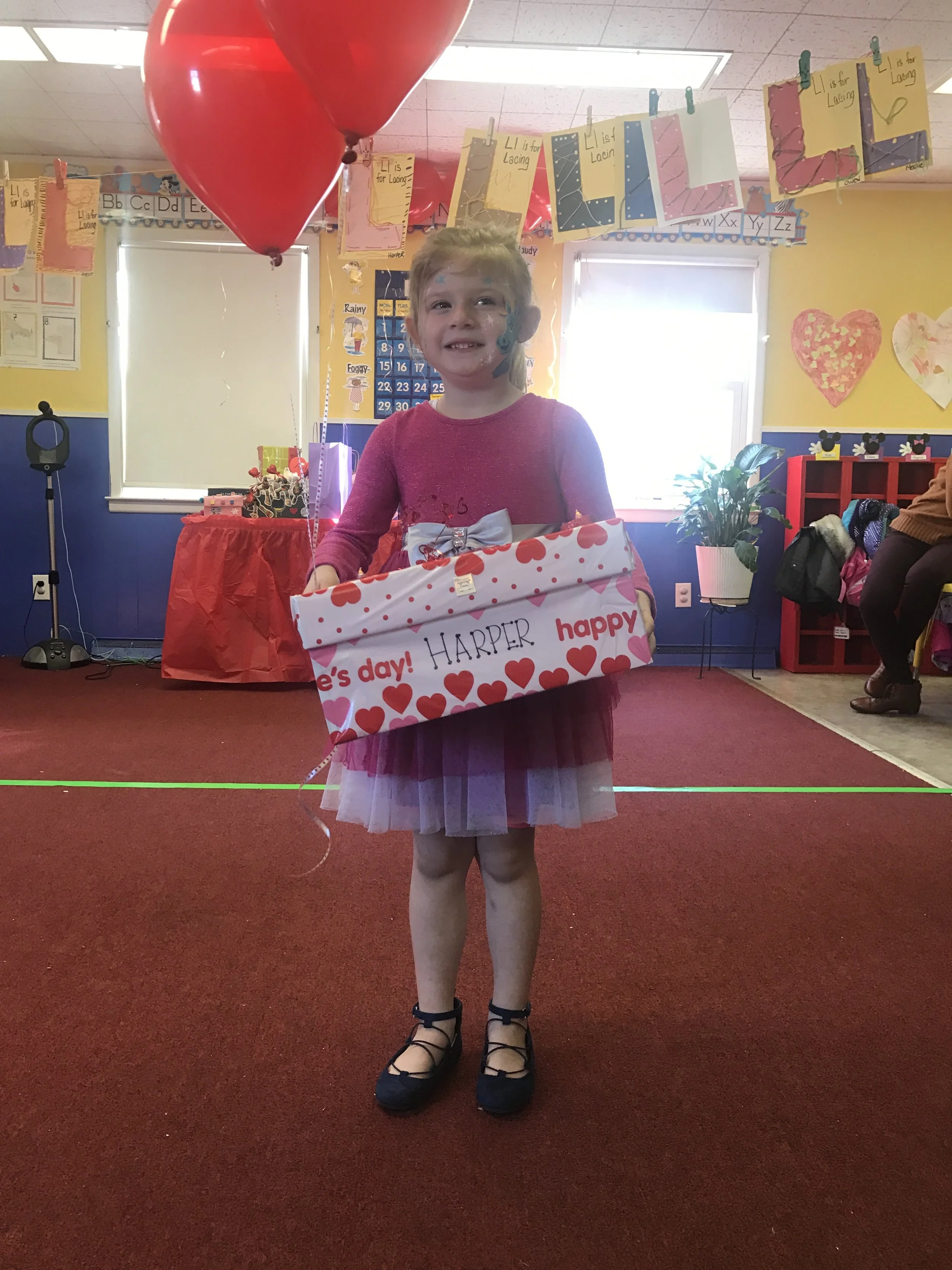 Harper and her family did a great job with their Valentine's Day Box!