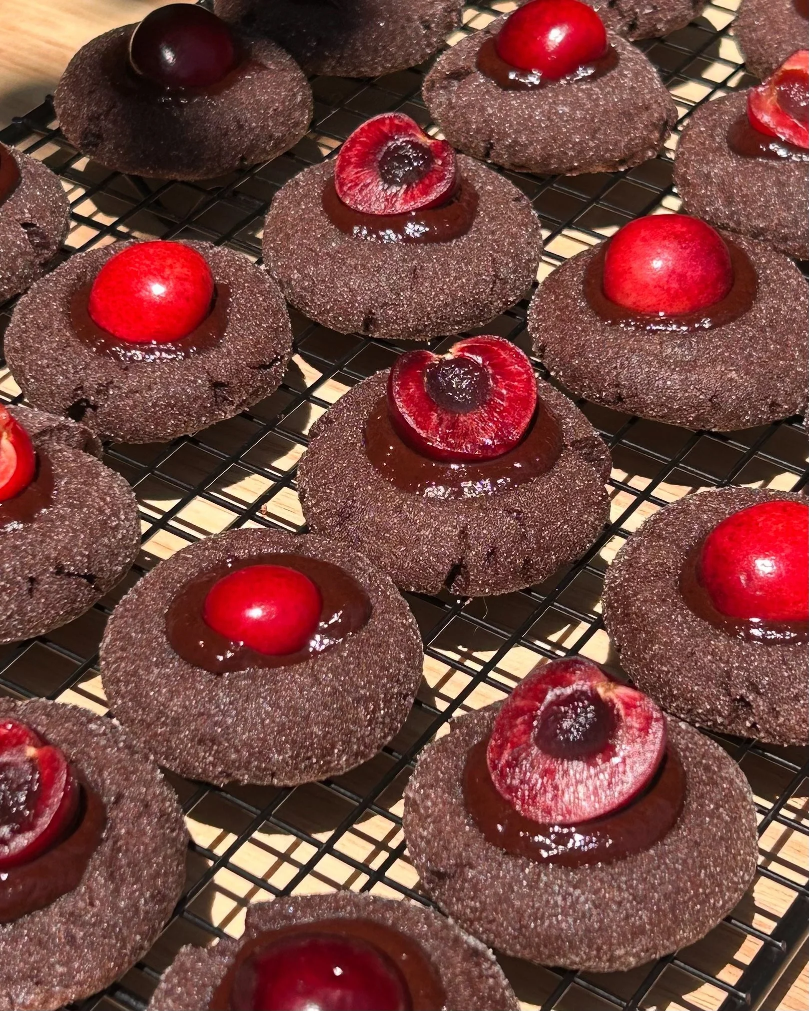 Cherry Ganache Thumbprints 🍒