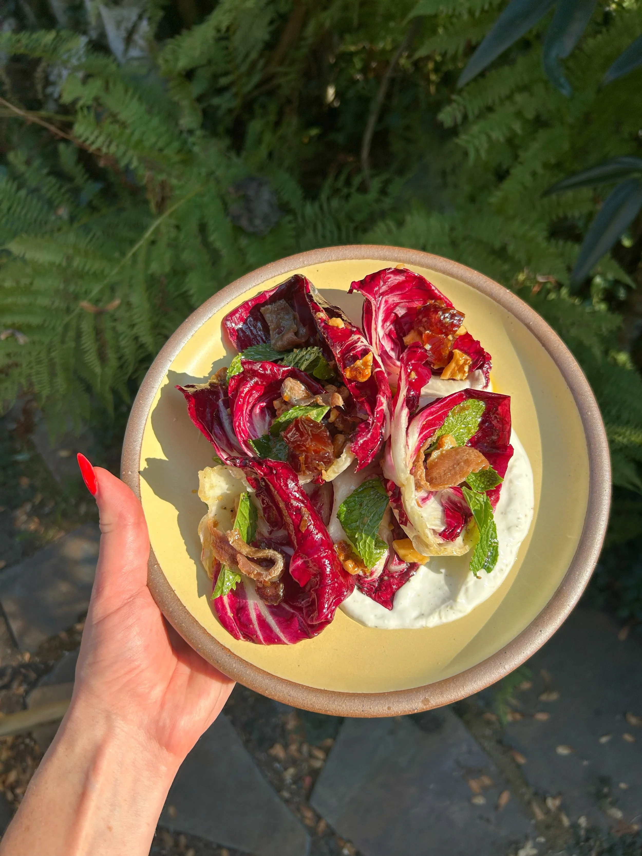 Radicchio with Miso Sherry Vin. &amp; Lemony Yogurt