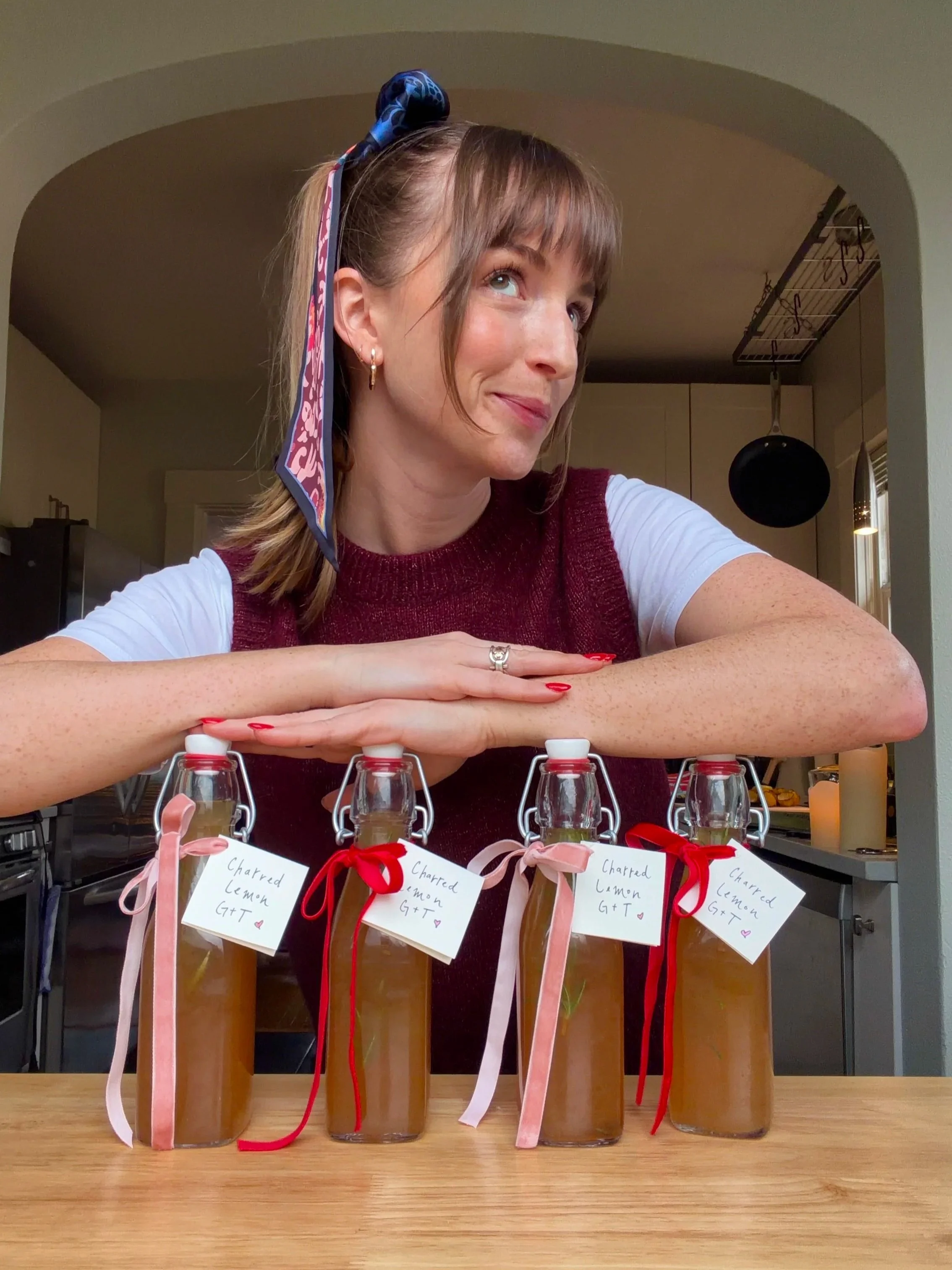 Batched Charred Lemon Gin + Tonic