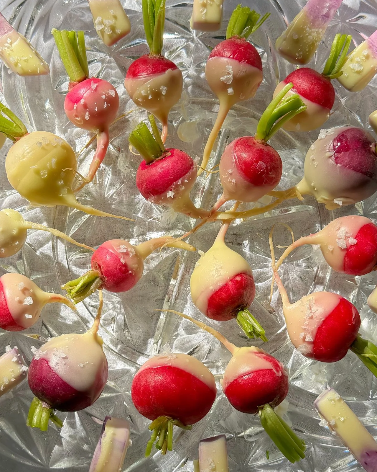 Herb Butter Dipped Radishes