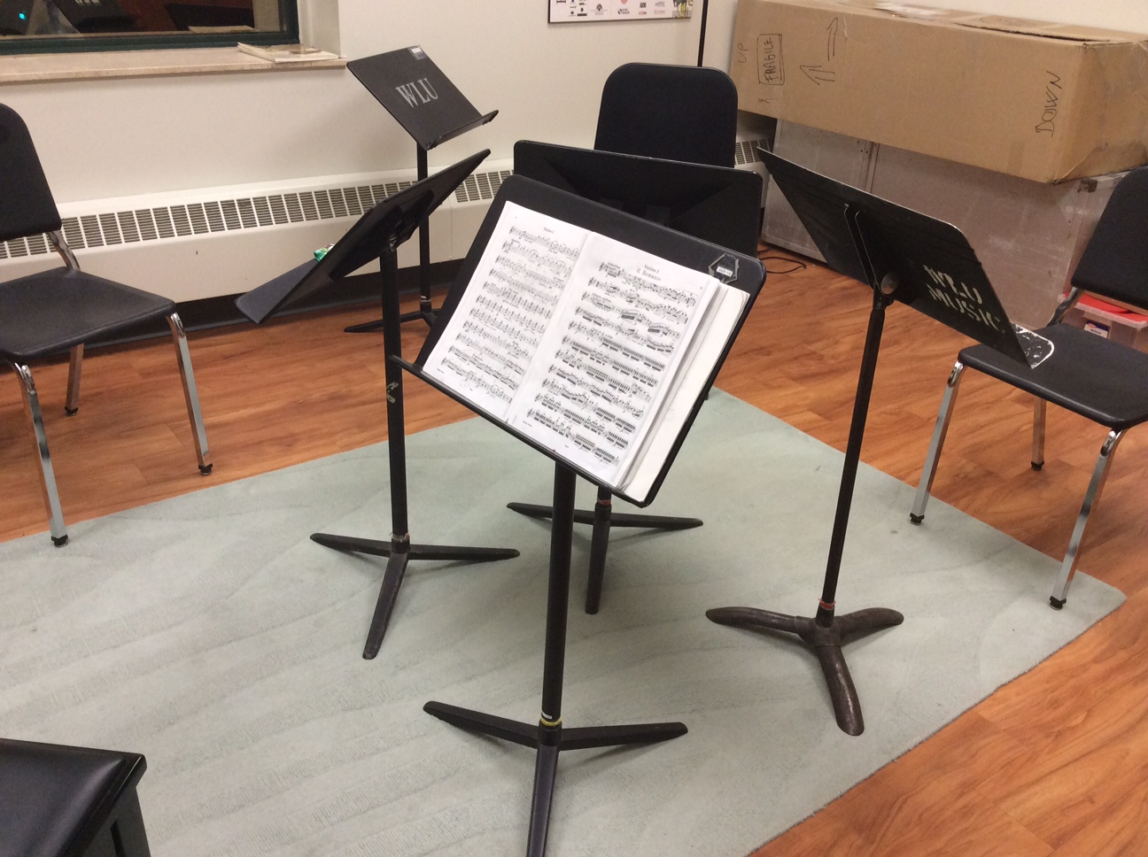 Formosa rehearsal room, NYO Canada, Wilfred Laurier University. Thanks to Paul Pulford for use of his studio.