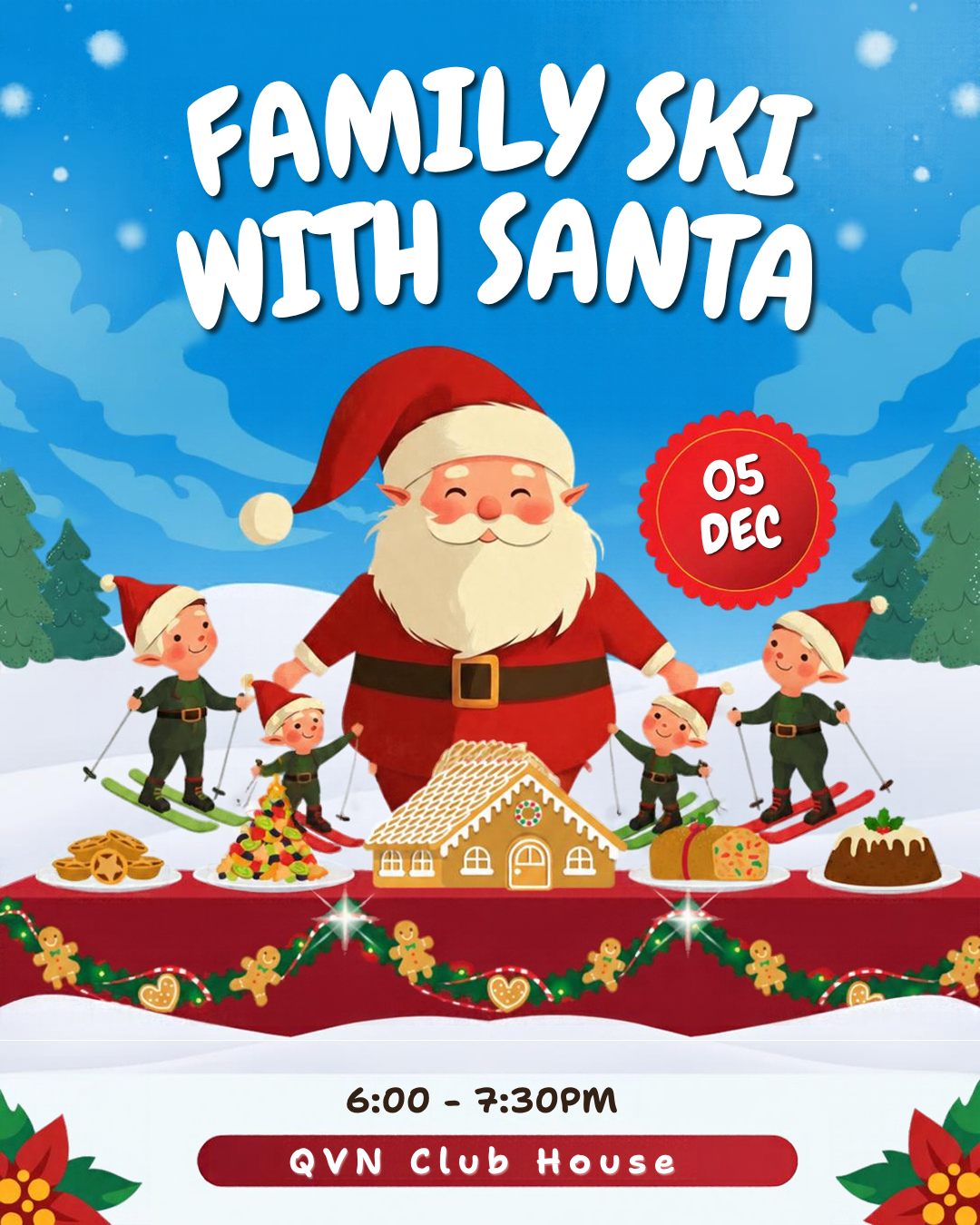 Family Ski with Santa