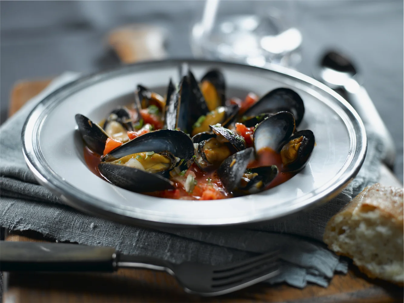 Steamed Brewhouse Mussels for Hunt's Tomatoes