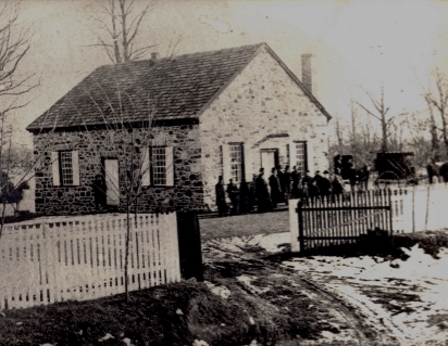 The meetinghouse as it was in the 19th century. Source unknown.