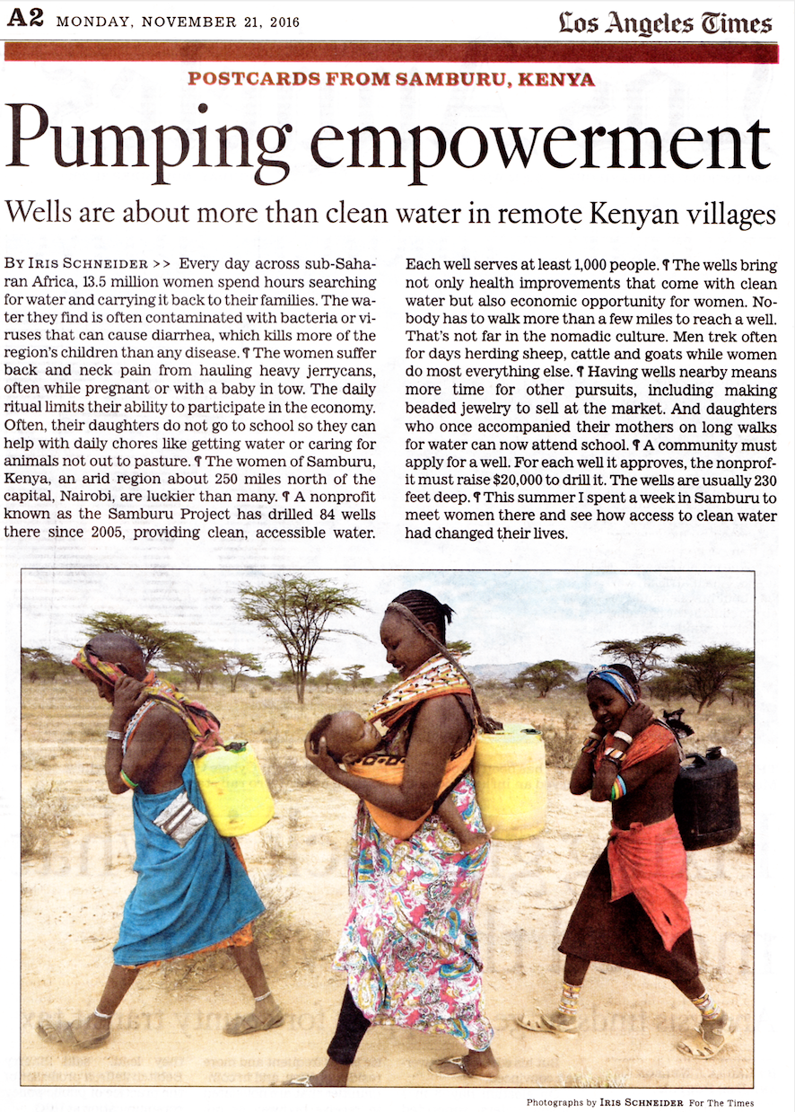 LA Times Article: “Pumping Empowerment” Read Full Article