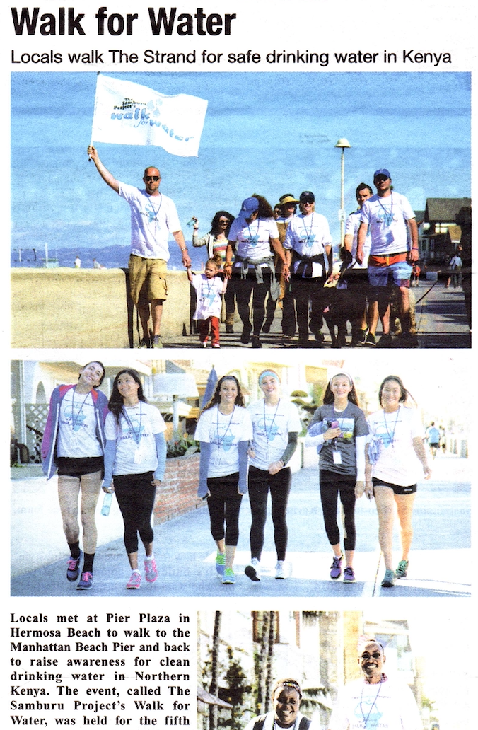 The Beach Reporter Article: “Walk for Water” Read Full Article