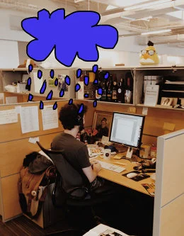 Working remotely. Working in Open Spaces.