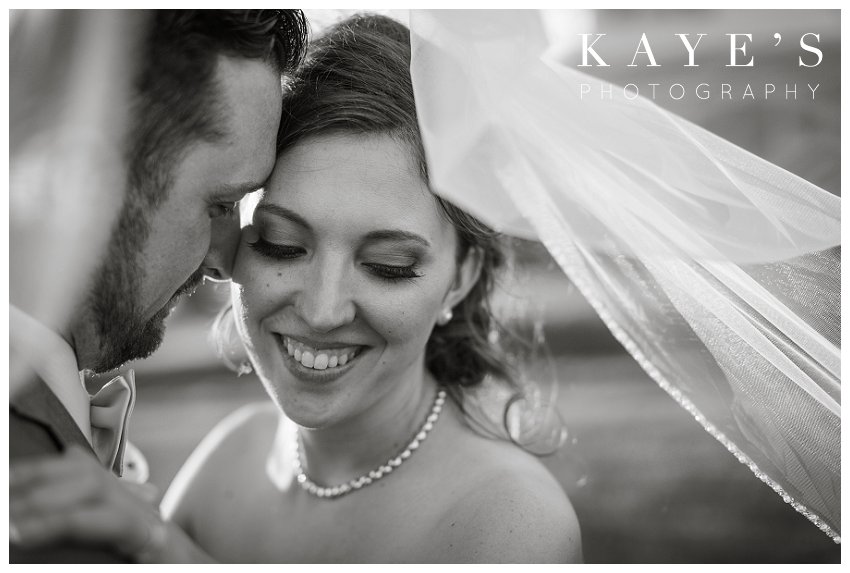 under the veil with bride and groom in milford michigan