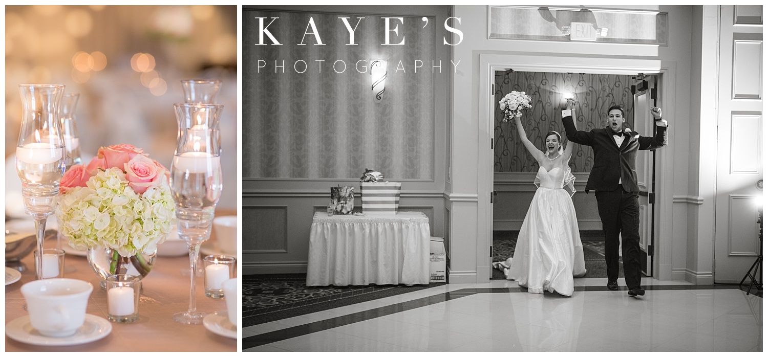 bride and groom entrance at palazzo grand on wedding day