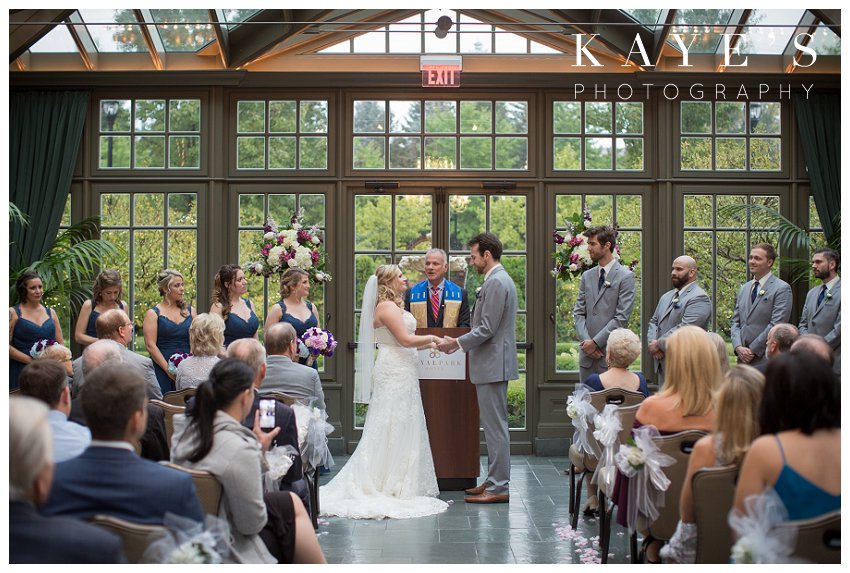 Royal park hotel wedding in the conservatory in rochester Michigan
