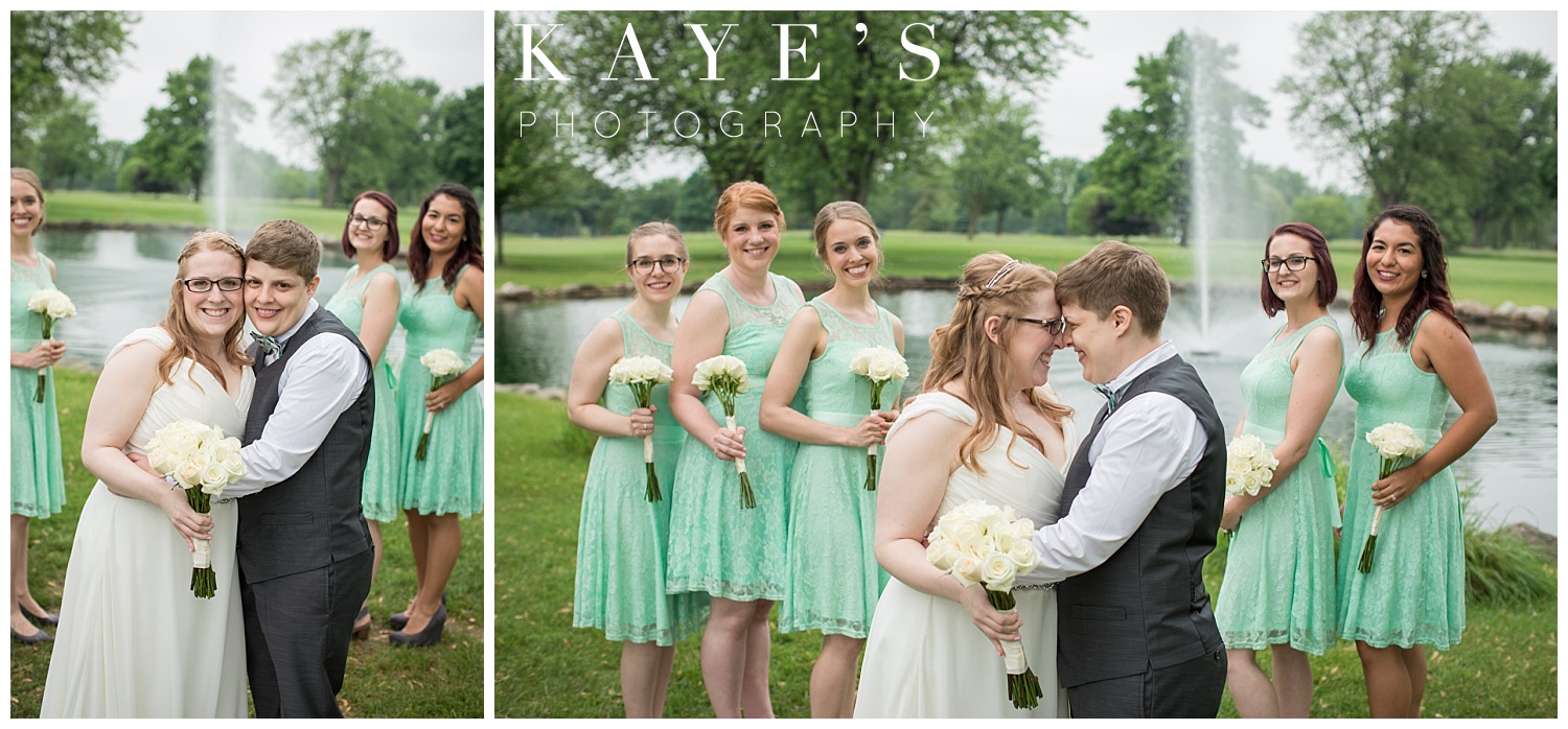 same sex bridal party in linden michigan by kayes photography