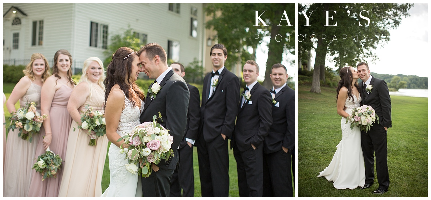 bridal party portraits done with kaye's photography at waldenwoods in howell michigan