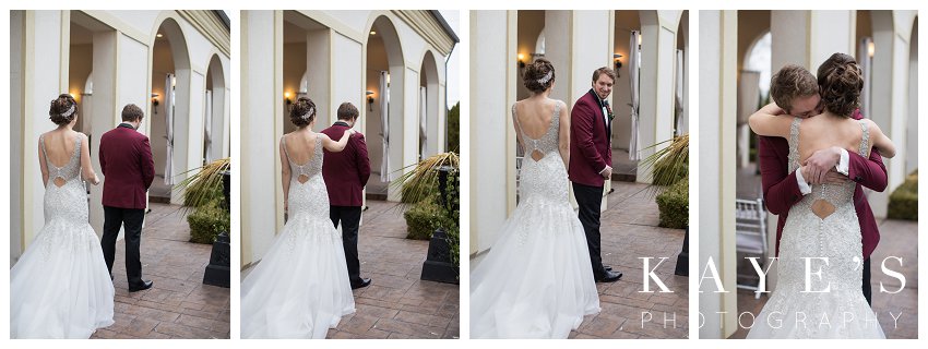 first look captured by kaye's photography at crystal gardens