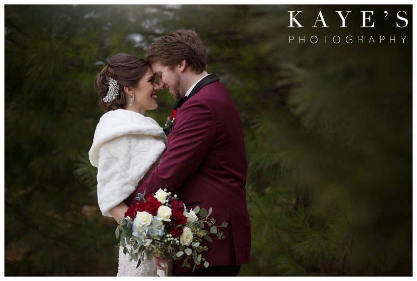 Christmas wedding at crystal gardens by Kaye's Photography