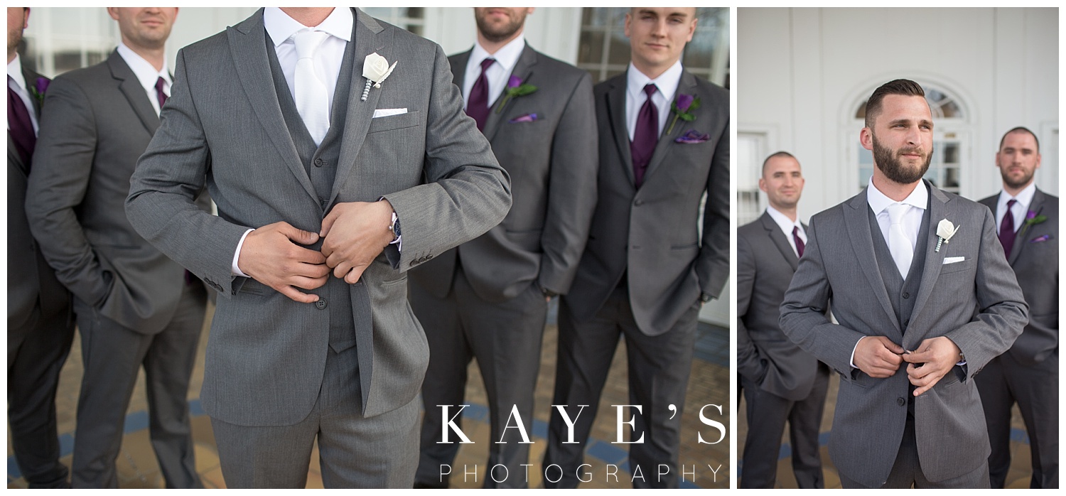 groom pictures before ceremony at waldenwoods resort in howell michigan