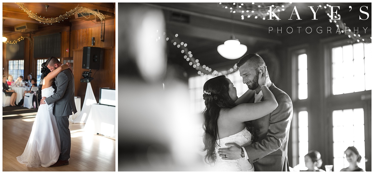 bride and grooms first dance by howell michigan wedding photographer