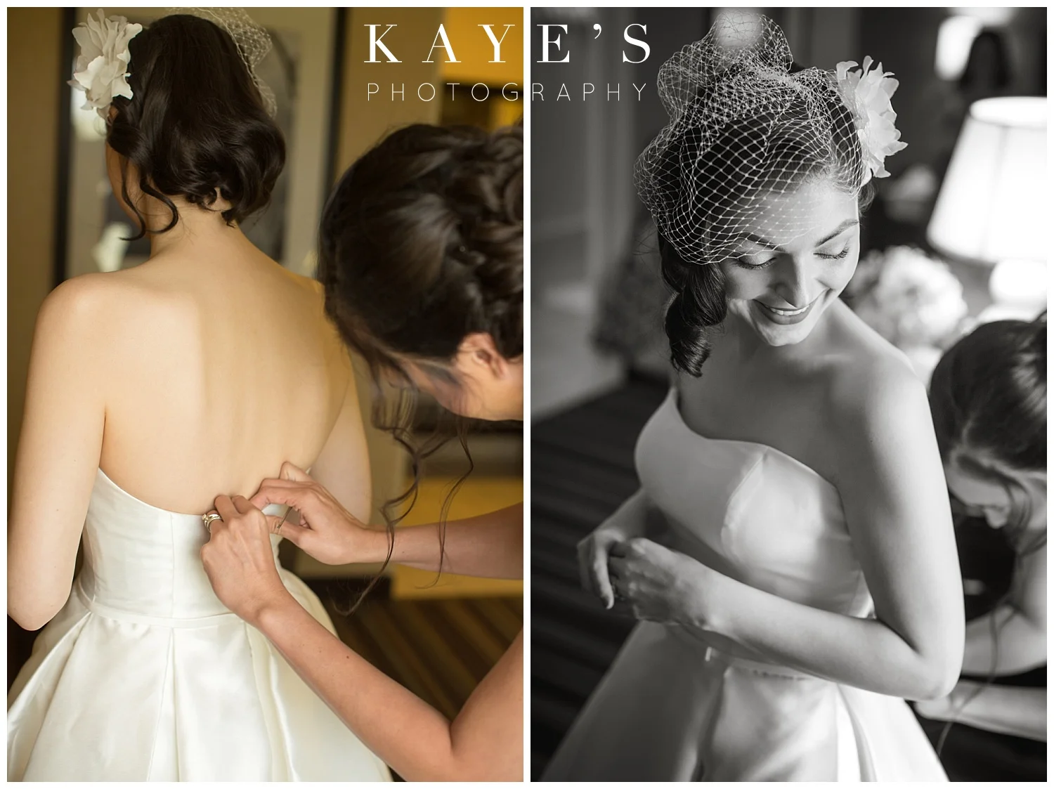 bride getting ready before the ceremony in flint michigan