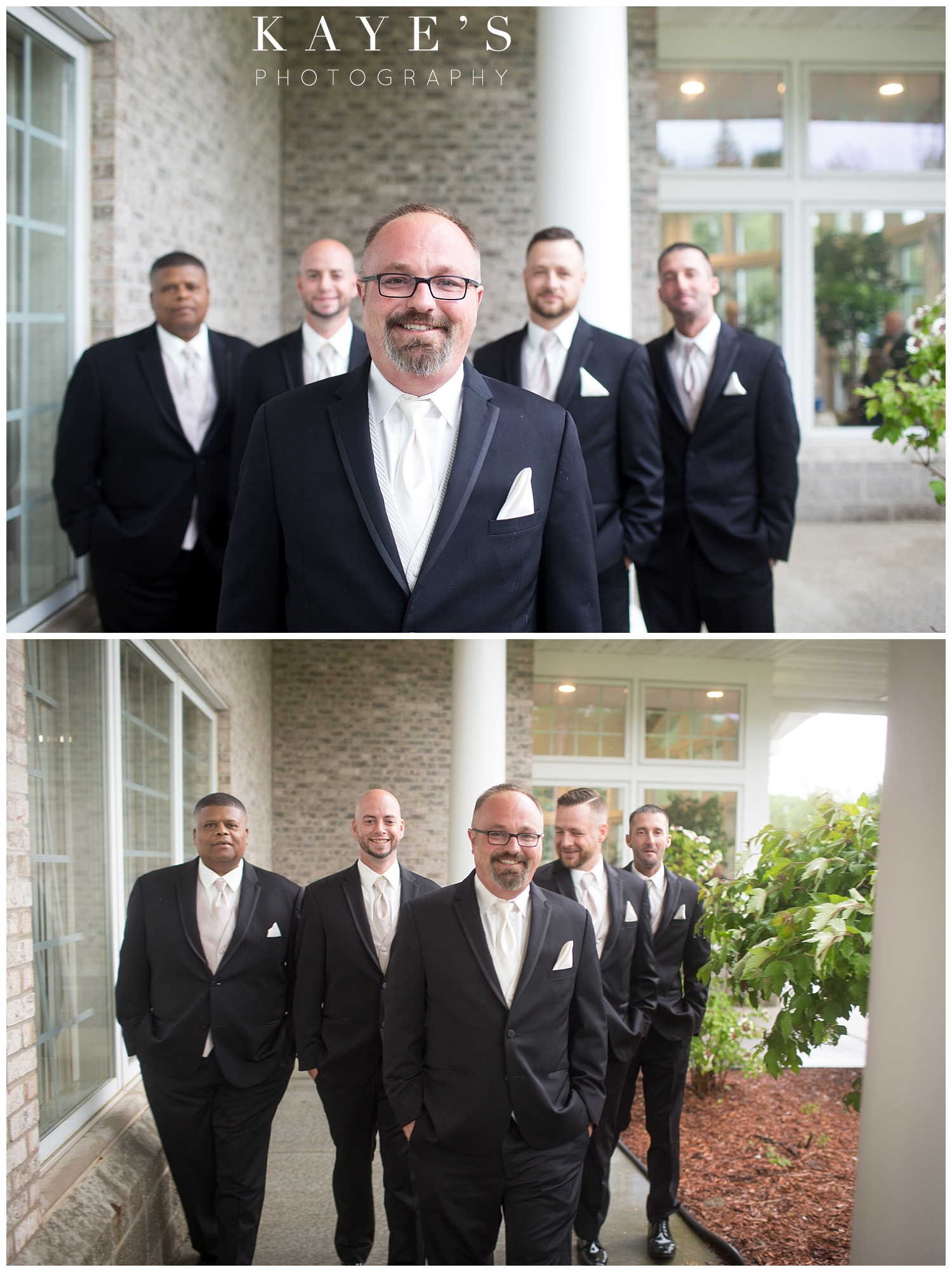 groom portraits before the ceremony at flushing valley golf course