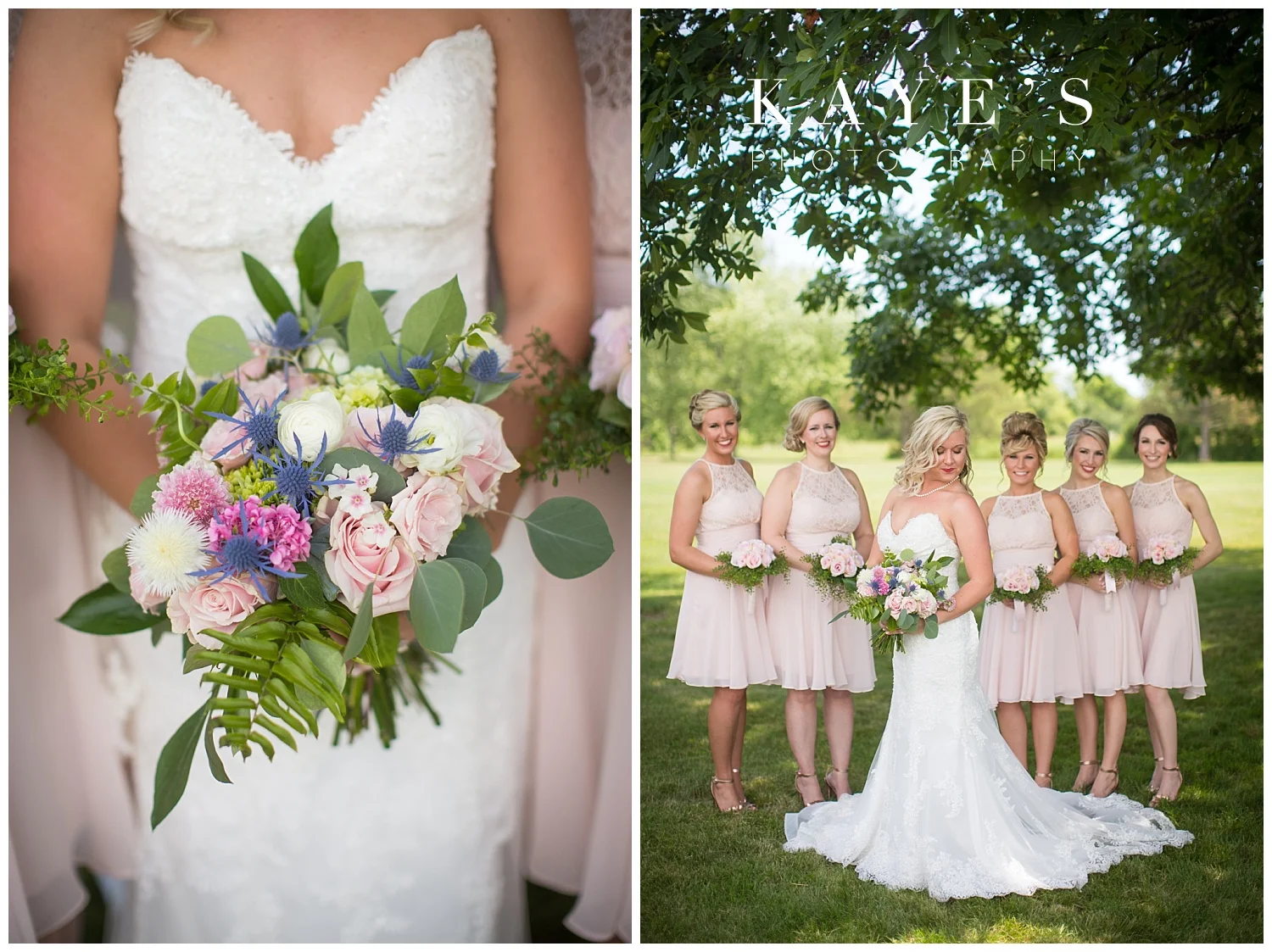 flowers by floradora with bride photos before grand blanc wedding