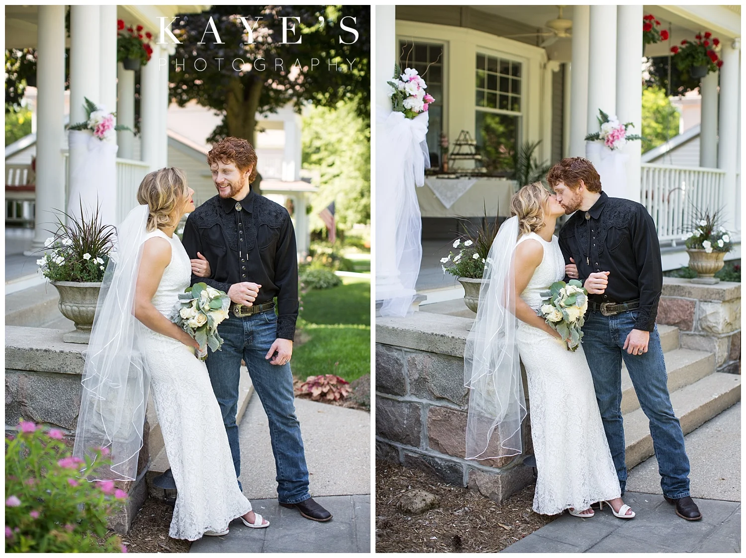 bride and groom pictures after the wedding in genesee county