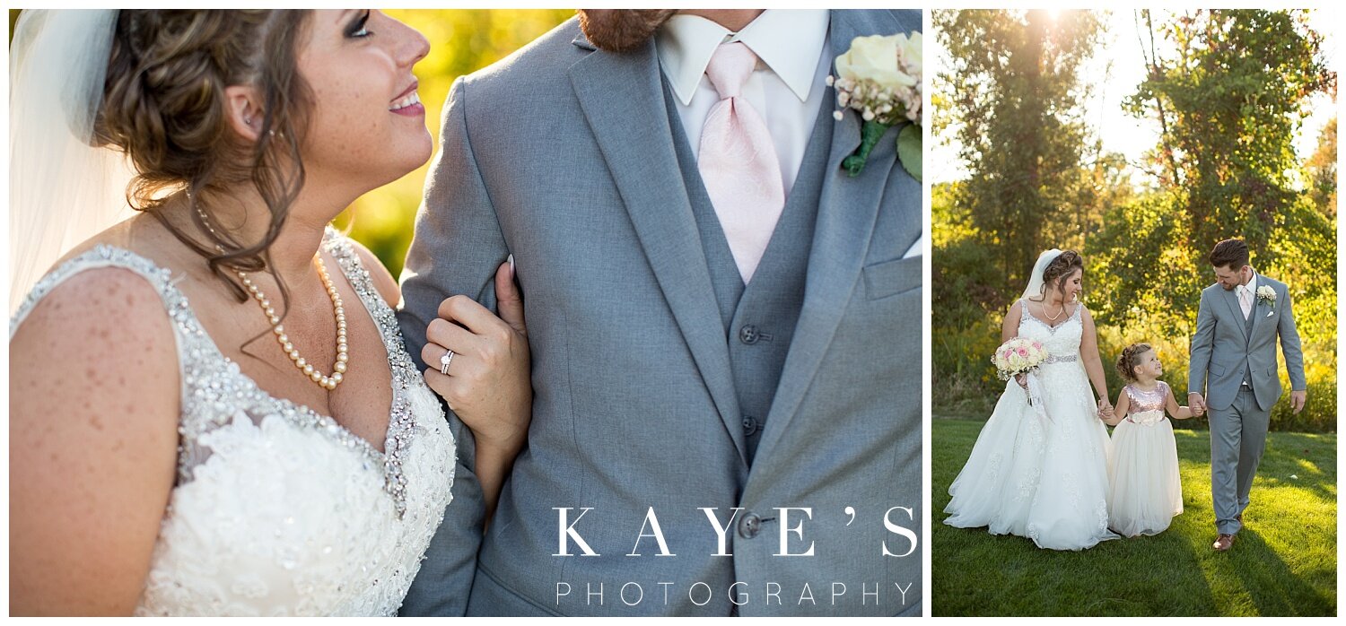 bride and groom portraits after wedding in grand blanc michigan