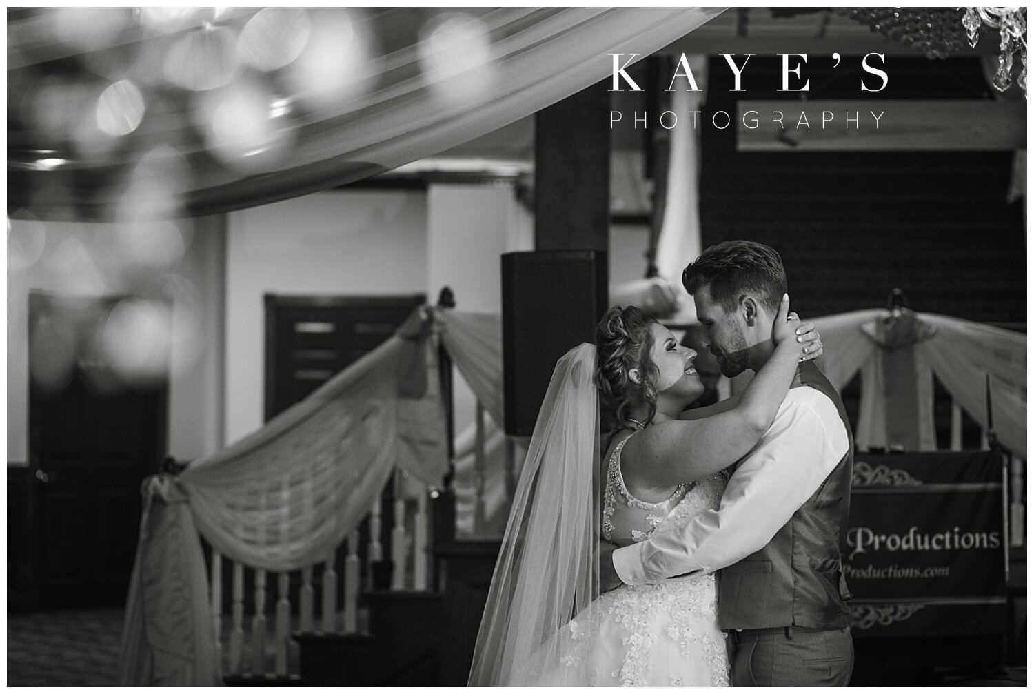 bride and groom first dance at the captain's club