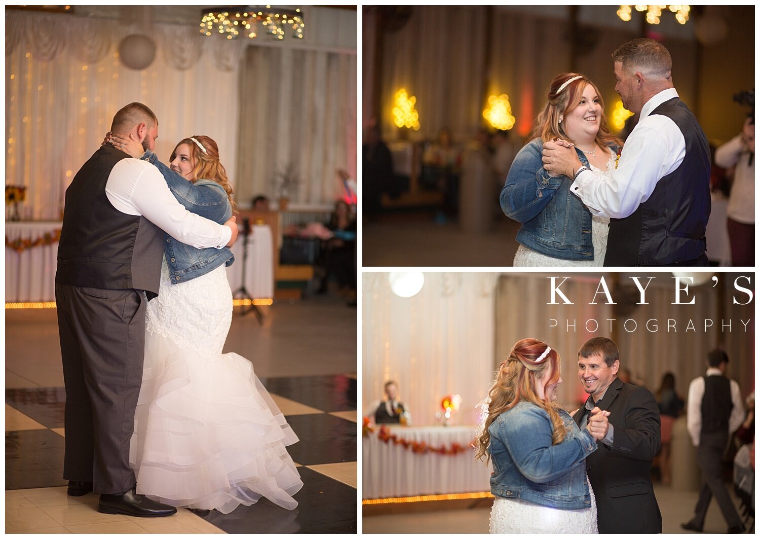 bride and groom first dance at round em ranch
