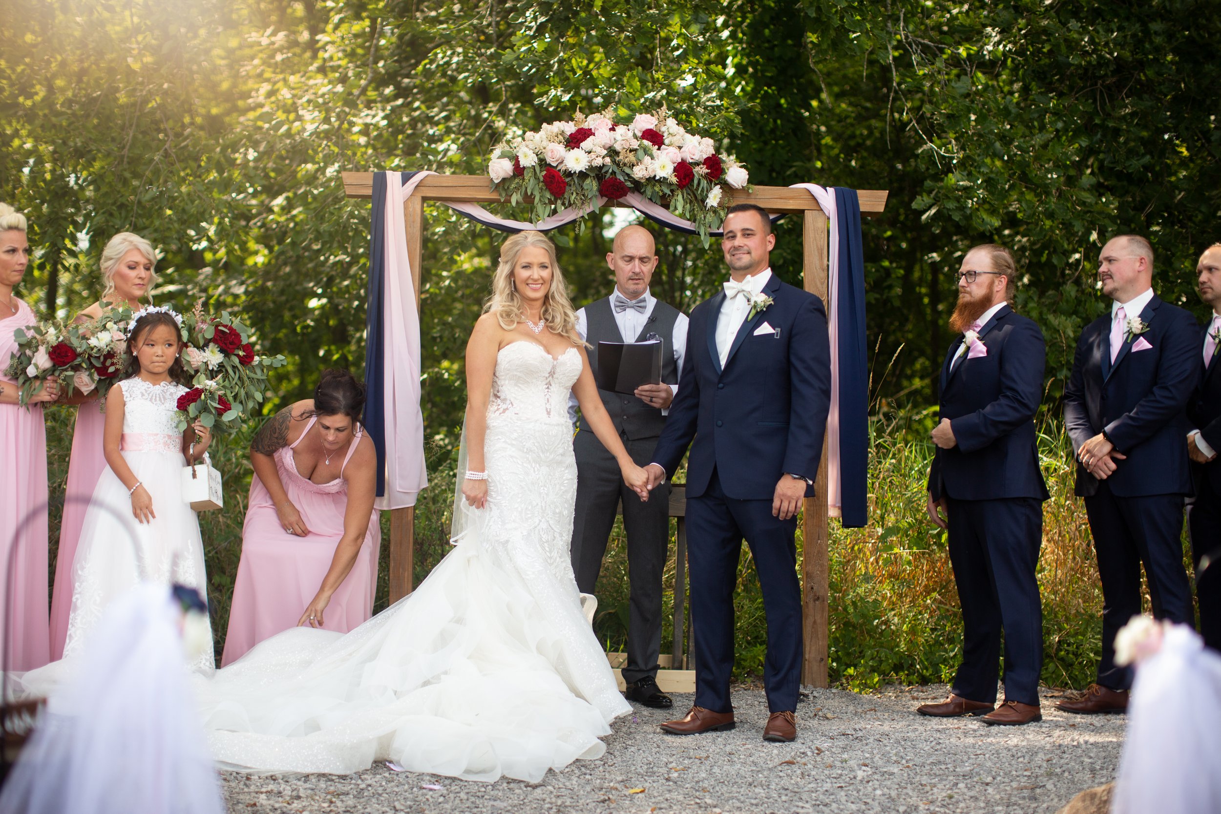 ceremony site at  Meadow wood acres in morrice, michigan