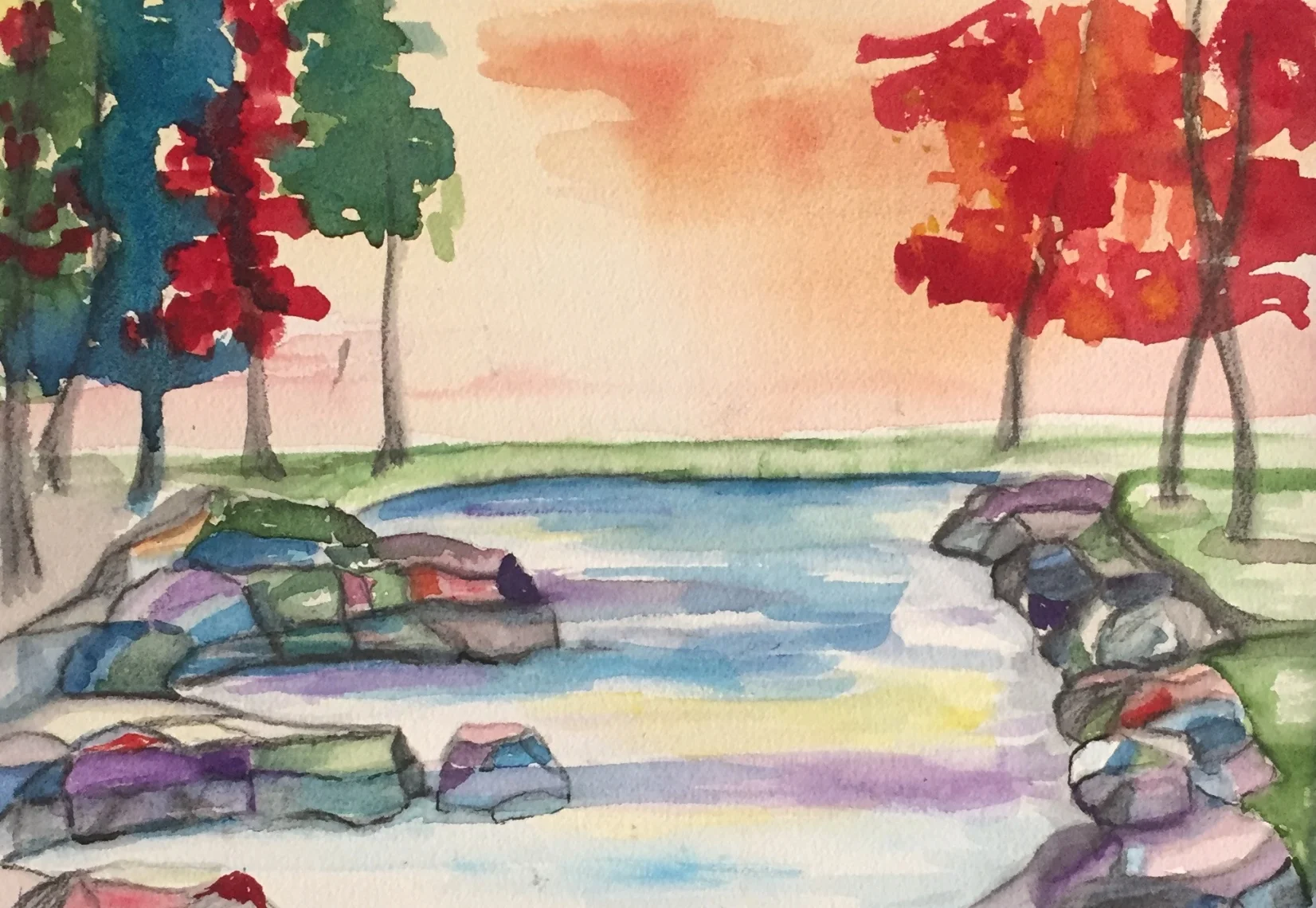 watercolor, 15" x 11"