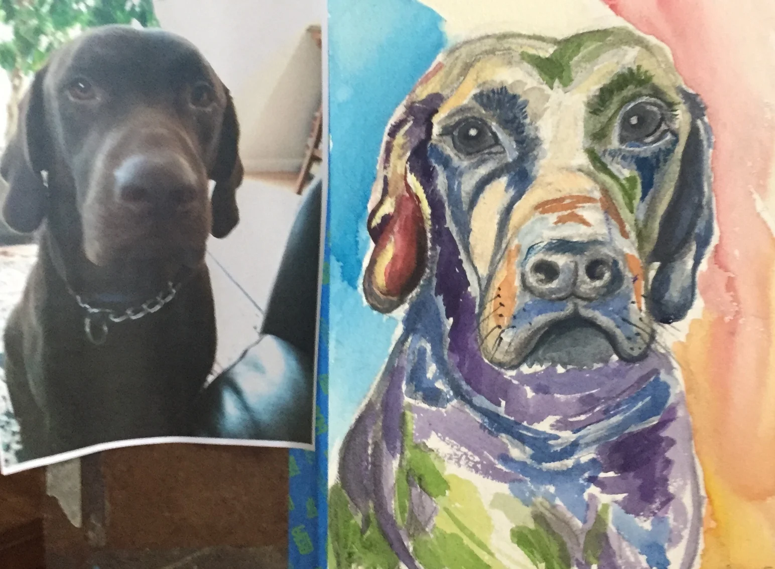 bentley, watercolor, 11" x 15", sold