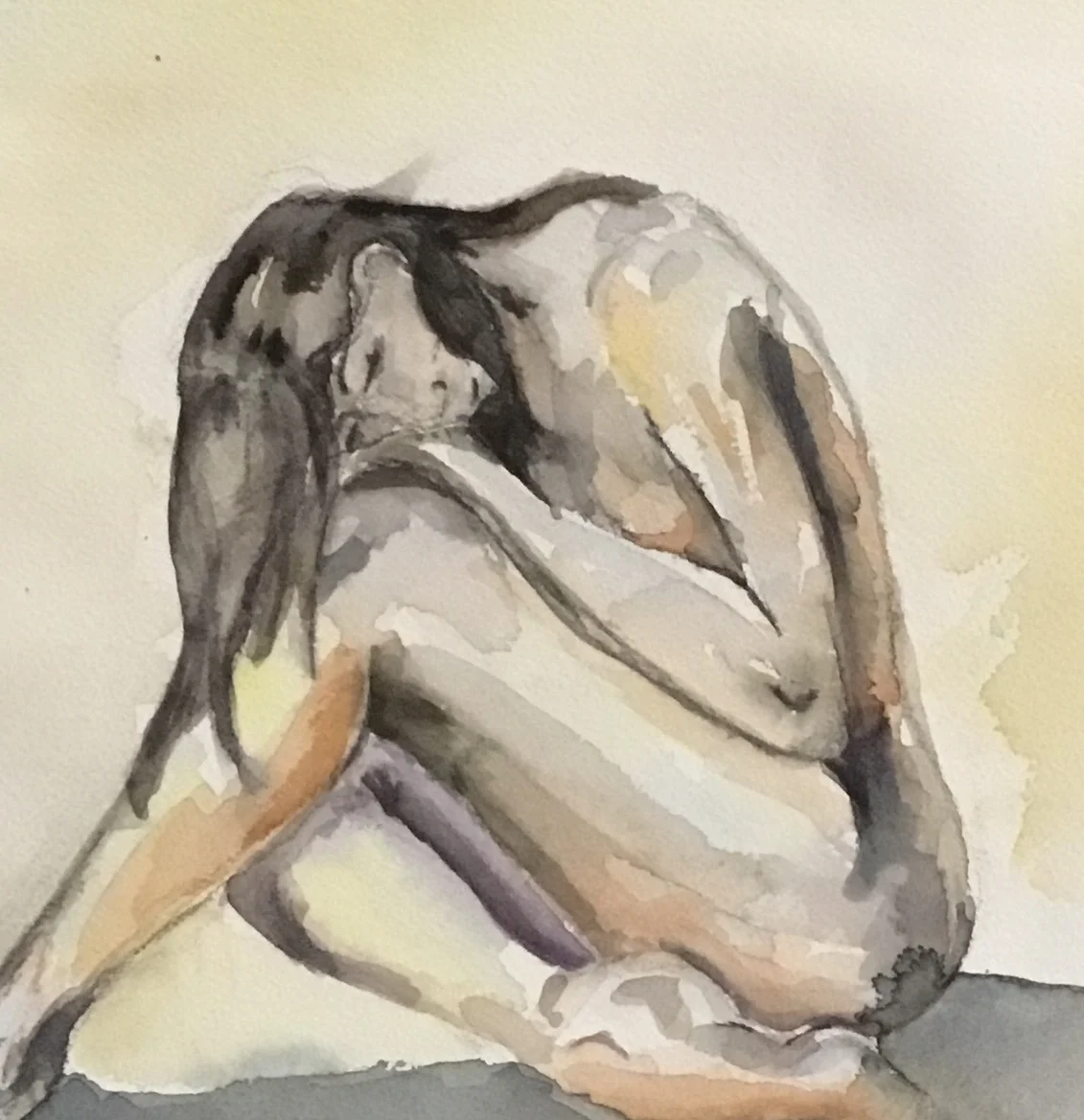 watercolor, 8" x 8"