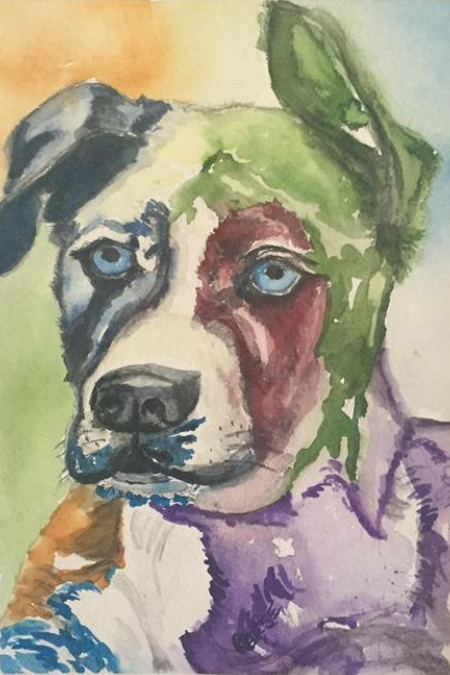 titus, watercolor, 11" x 15", sold