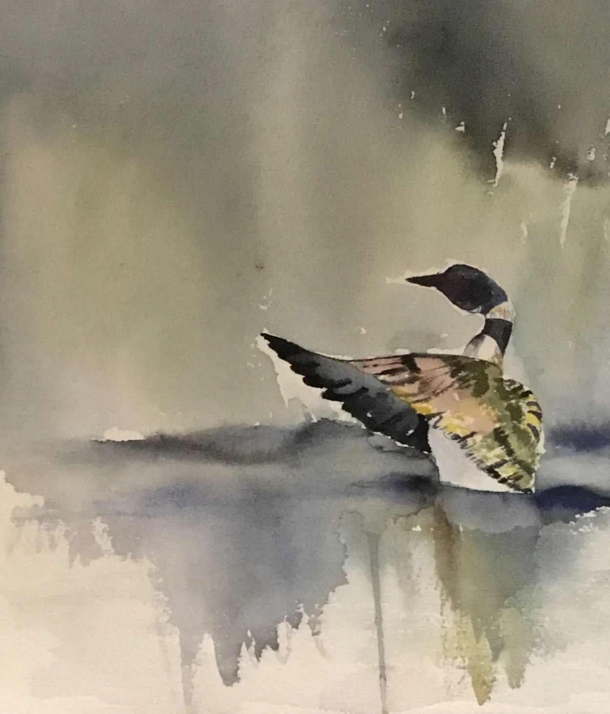 watercolor, 7" x 10", sold