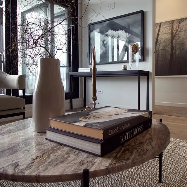 ✏️... wee snap shot of an installation we completed yesterday... coffee table features our very own X1 custom made ceramic Louis vase...