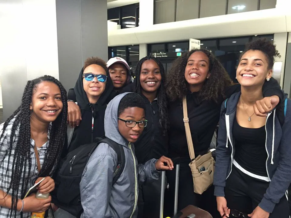 7 of 11 travelers. Maya, Justin, Adjai, Asa, Indigo, Alona and Cali (not present in the photo Fela, Derriona, Sage, and Qadir)