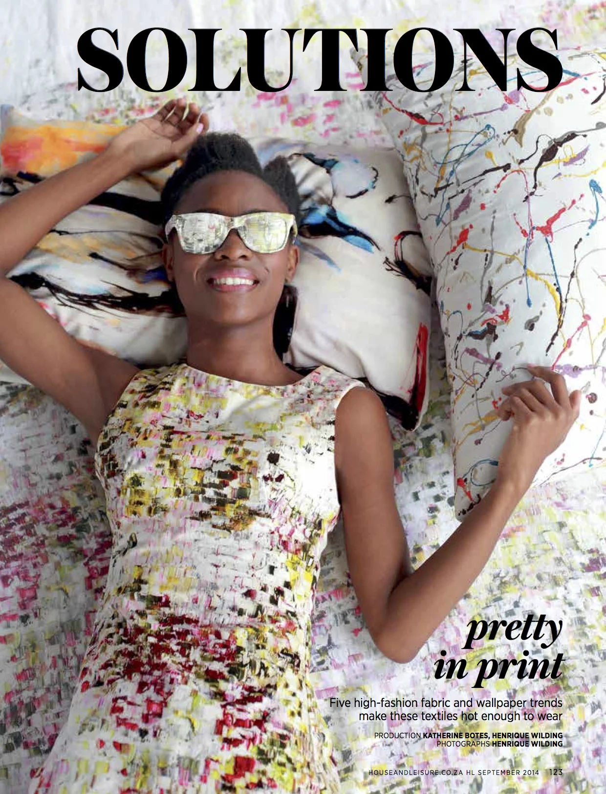Fabrics from the imported selection at the bbellamy&bbellamy shop, featured in House and Leisure 's Trend Report, September 2014