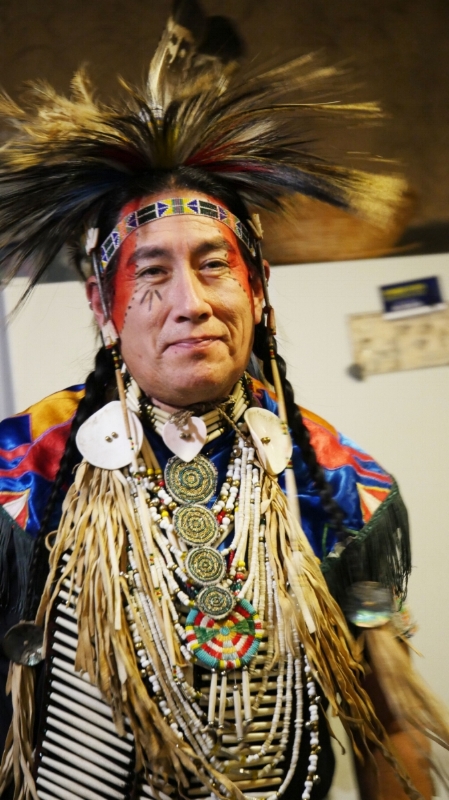 Kendall Old Elk in full regalia photo by Cari Ann Shim Sham