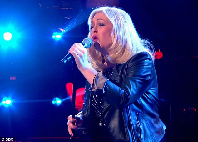 Sally Barker sings Whole of the Moon in BBC The Voice Semi-final.jpg
