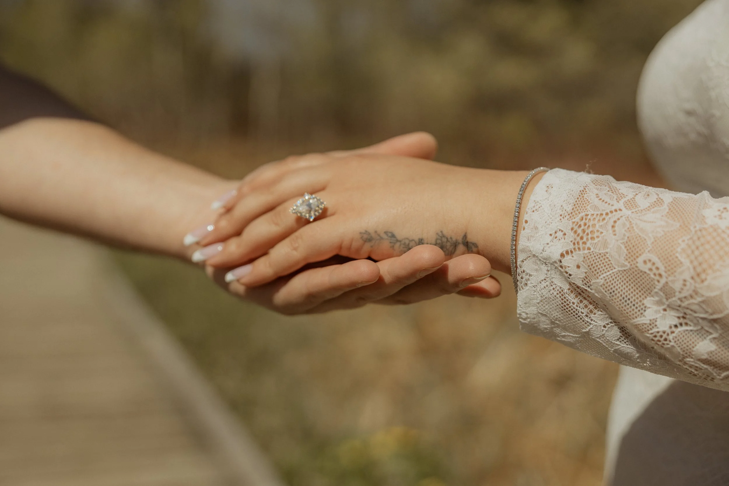 Natural light engagement photography