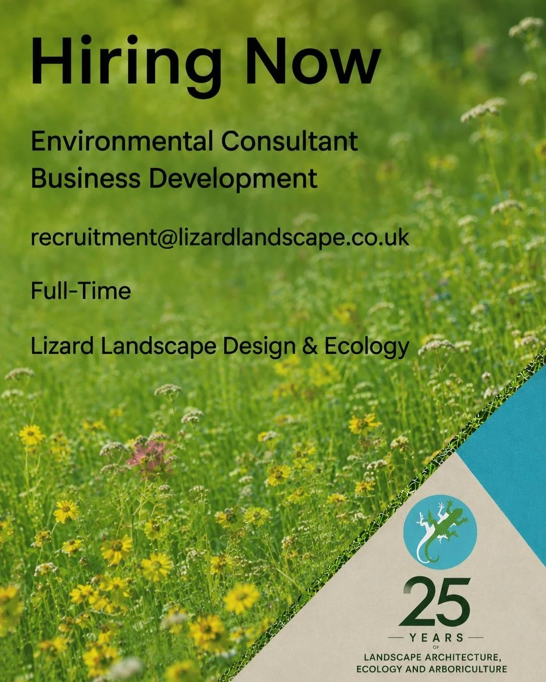 🌿 Lizard is Hiring - Environmental Consultant

📍 Worthing, West Sussex

Lizard Landscape Design and Ecology is looking for an ambitious and motivated Environmental Consultant to join its growing team.

This is a varied role combining technical envi