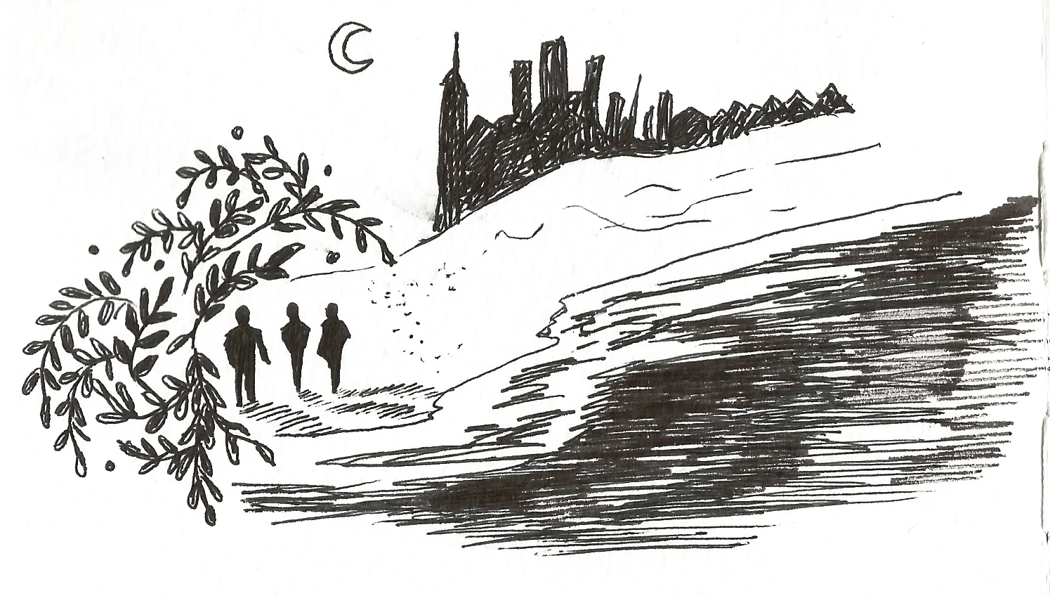Night on Lake Michigan