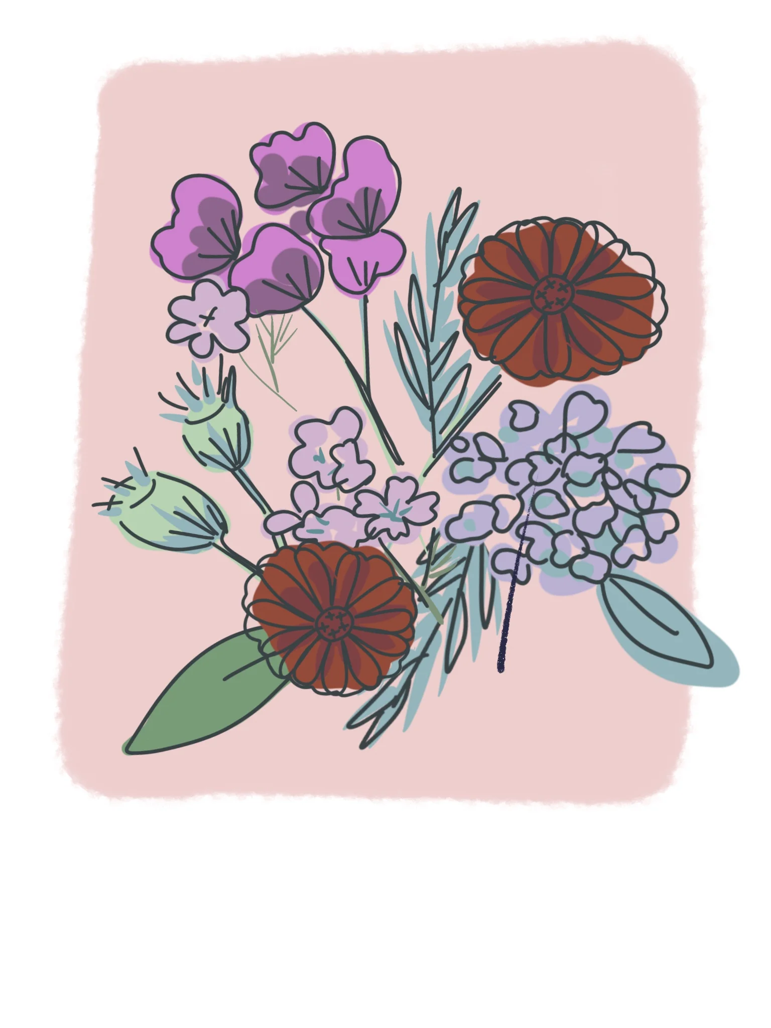 Bouquet Illustration 
